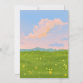 女性らしい天然の少女 招待状 (裏面)