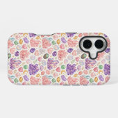 女性らしい宝石シームレス パターン iPhone 16ケース (裏面横)