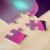 女性らしい美かわいらししいアイアート氷のガラス ジグソーパズル (側面)