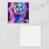 女性らしい美かわいらししいアイアート氷のガラス ノートカード (正面/裏面)