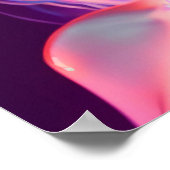 女性らしい美かわいらししいアイアート氷のガラス ポスター (角)