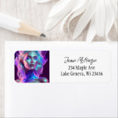 女性らしい美かわいらししいアイアート氷のガラス ラベル (インサイチュ)