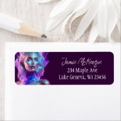 女性らしい美かわいらししいアイアート氷のガラス ラベル (インサイチュ)