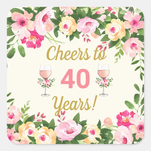 女性らしい チェアーズ 誕生日 ご褒美 タグ シール (正面)