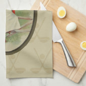 女性をゴルフをするArt (2)ヴィンテージ キッチンタオル (四つ折り)