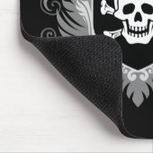 女性を個人化して下さいSkull Crestは[暗い] マウスパッド (コーナー)
