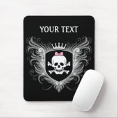 女性を個人化して下さいSkull Crestは[暗い] マウスパッド (マウス)