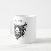 女性を個人化して下さいSkull Crest コーヒーマグカップ (正面左)