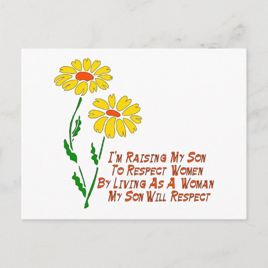 女性を尊重する ポストカード (正面)