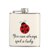 女性を常に見つけることができる可愛い女性のバグ フラスク (正面)