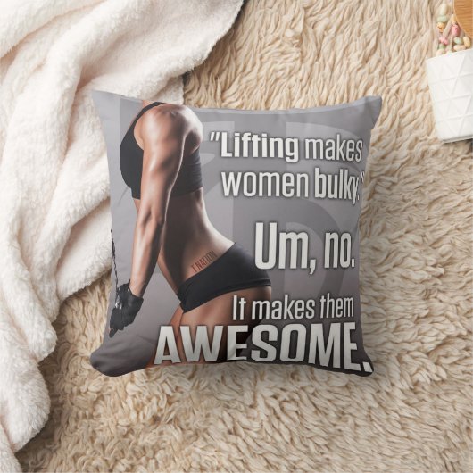 女性を持ち上げる素晴らし-トレーニングやる気を起こさせる クッション (ブランケット)