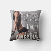 女性を持ち上げる素晴らし-トレーニングやる気を起こさせる クッション (裏面)
