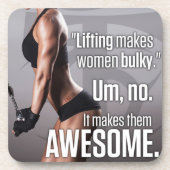 女性を持ち上げる素晴らし-トレーニングやる気を起こさせる コースター (正面)