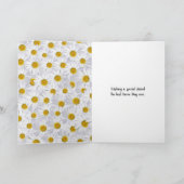 女性を持つ友人のデイジーのための聖名祝日は煩わせます カード (内部)