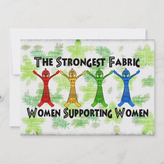 女性を支える女性 招待状 (正面)