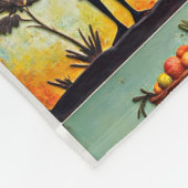 女性を毛布で描くアフリカのアートワーク|過去記事 フリースブランケット (角)