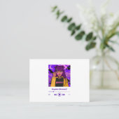 女性を特徴とするアニメクールスタイル 名刺 (スタンド正面)