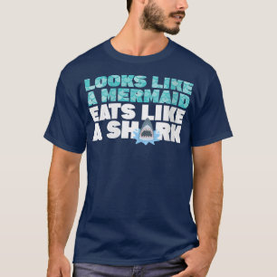 女性を育てるアスリートの女の子が人魚に似ている Tシャツ