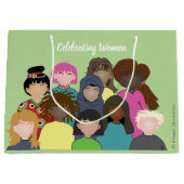 女性を、平等祝うこと、多様性のギフトバッグ ラージペーパーバッグ (正面)