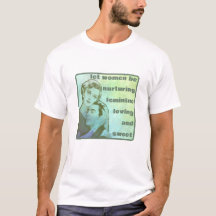 女性をTシャツに仕立てる