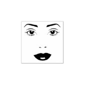 女性アイズリップ顔メイクアップアート ラバースタンプ (インプリント)