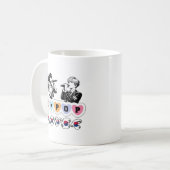 女性アイドルの男性が歌うKPopハート韓国人 コーヒーマグカップ (正面左)