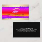 女性アイロゴ |ブラシ金ゴールド 名刺 (正面/裏面)