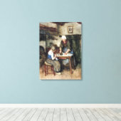 女性アイロンとインテリアを持つアルバート・ノイハウス キャンバスプリント (インサイチュ (ウッドフロア))