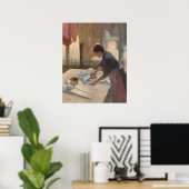 女性アイロン掛け – エドガー・デガスファインアート ポスター (ホームオフィス)