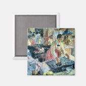 女性アイロン掛け， 1912 マグネット (正面/裏面)