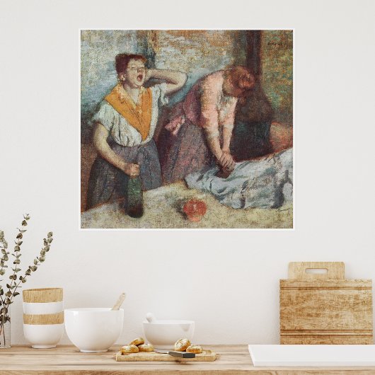 女性アイロン掛け、c.1884-86、エドガー・デガス ポスター (キッチン)