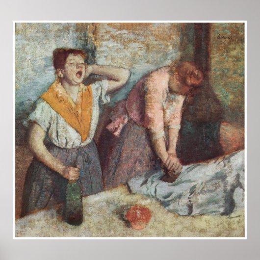 女性アイロン掛け、c.1884-86、エドガー・デガス ポスター (正面)