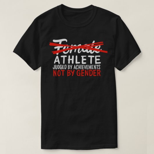 女性アスリートスポーツ女性のエンパワーメント Tシャツ (デザイン正面)
