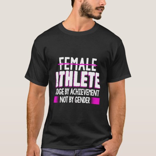 女性アスリート裁判官Not Genderおもしろい Tシャツ (正面)