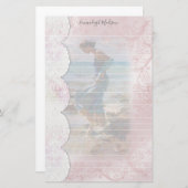 女性アットビーチフェイクレースライン 便箋 (正面/裏面)