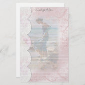 女性アットビーチフェイクレースライン 便箋 (正面/裏面)