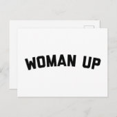 女性アップおもしろい引用文 ポストカード (正面/裏面)