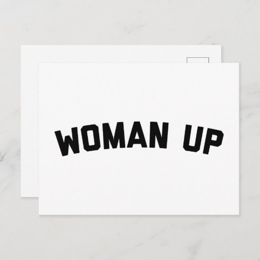 女性アップおもしろい引用文 ポストカード (正面/裏面)