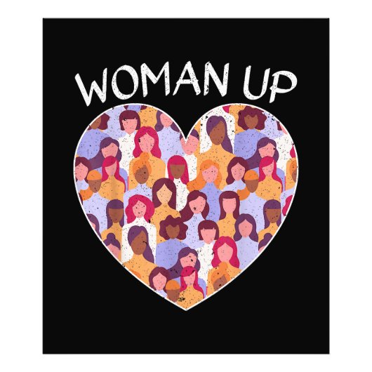 女性アップ女性解放女性女性活力化ジェンデ フォトプリント            (正面)