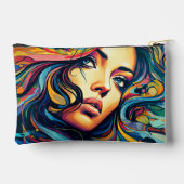 女性アトポップ・アートのルスモール アクセサリーポーチ (裏面)