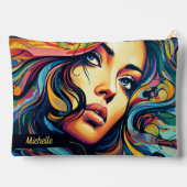 女性アトポップ・アートのルラージ アクセサリーポーチ (裏面)