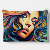 女性アトポップ・アートのルラージ アクセサリーポーチ (裏面)