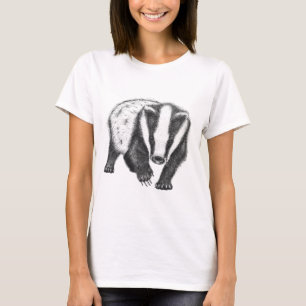 女性アナグマの芸術のティー Tシャツ