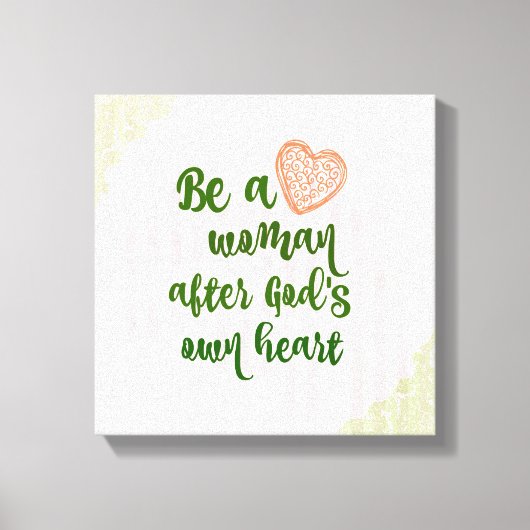 女性アフターガッドオアズハート引用文 キャンバスプリント (正面)