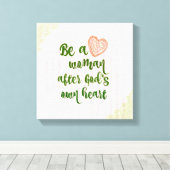 女性アフターガッドオアズハート引用文 キャンバスプリント (インサイチュ (ウッドフロア))