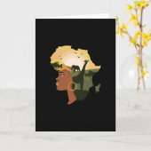 女性アフリカ カード (黄色い花)