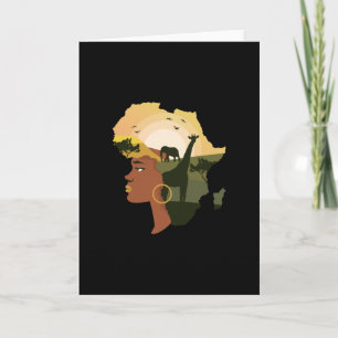 女性アフリカ カード