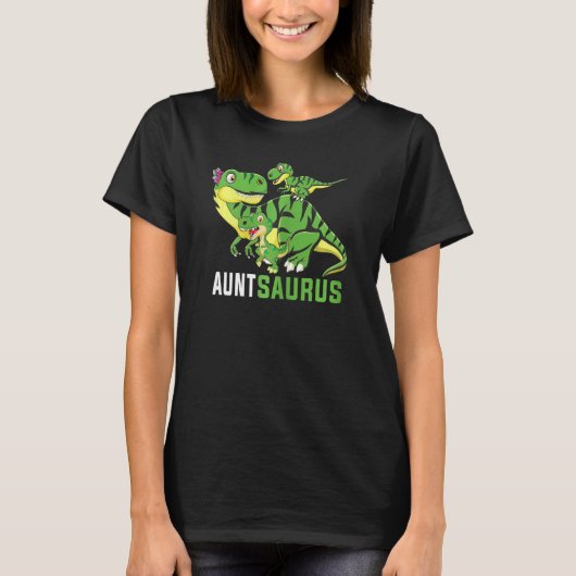 女性アンツサウルス可愛い叔母サウルスおもしろい恐竜 Tシャツ (正面)