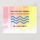 女性アーチェリーの組み合わせ; 強い女性; 青に投票しよう チラシ (裏面)