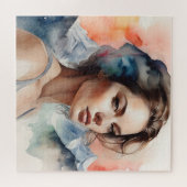 女性アートの二重の露出 ジグソーパズル (横)